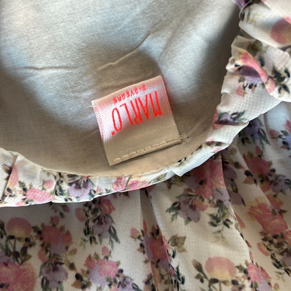 Marlo Kids Spanish Ditsy Primrose Floral Ruffle size Elsa Florals Mini Dress - Picture 8 of 9